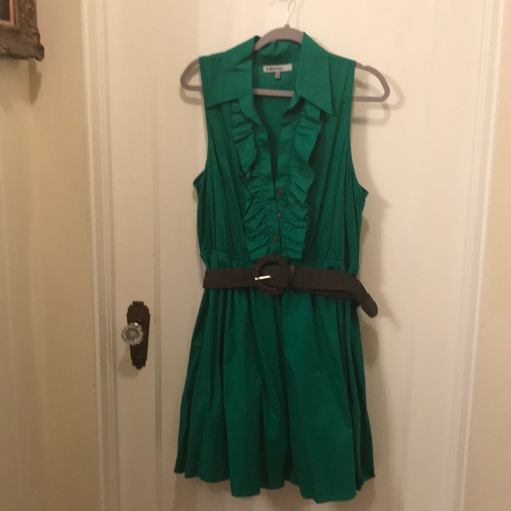 Emerald green button front dress Size 1X